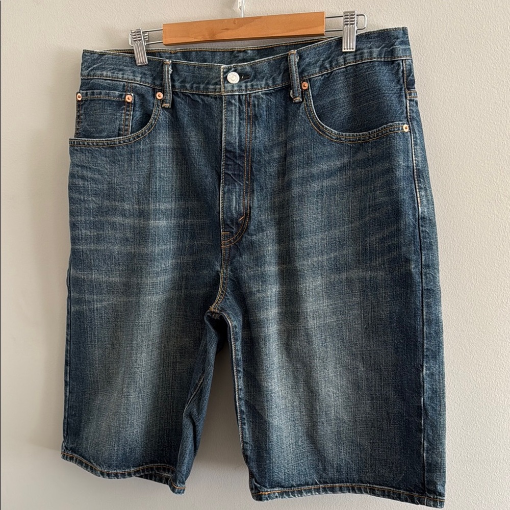 Levi's Blue Jean Shorts with Classic Medium-Dark Wash